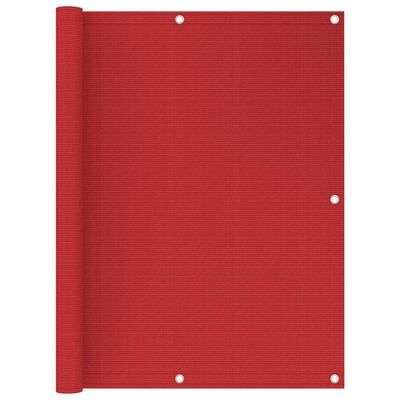 vidaXL Balkonsko platno rdeče 120x500 cm HDPE