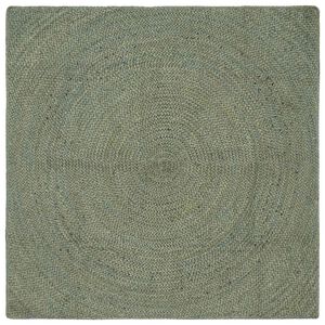 vidaXL Preproge za povr&scaron;ine Olivno zelena 120 x 120 cm Juta