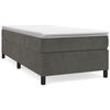 vidaXL Box spring postelja z vzmetnico temno siva 90x200 cm žamet