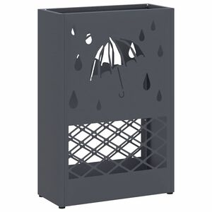 vidaXL Stojalo za dežnik Antracit 28 x 12 x 41 cm Jeklo