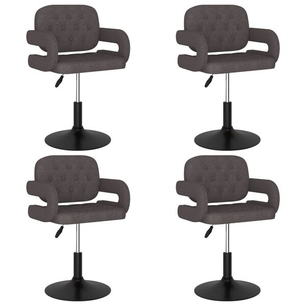 vidaXL Vrtljivi jedilni stoli 4 kosi taupe blago