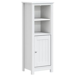 vidaXL Kopalni&scaron;ka omarica BERG bela 40x34x110 cm trdna borovina