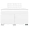 vidaXL Box spring postelja z vzmetnico bel 120x190 cm umetno usnje