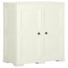 vidaXL Plastična omara 79x43x85,5 cm lesen dizajn vanilla ice