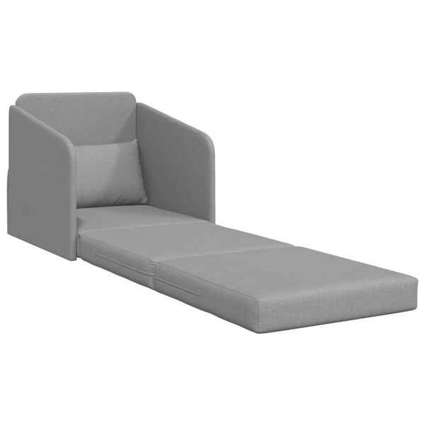 vidaXL Sofa postelja Svetlo siva 65 x 80 x 83 cm blago