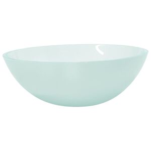 vidaXL Steklen umivalnik 50x37x14 cm mat