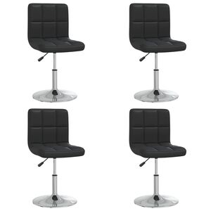 vidaXL Jedilni stoli 4 kosi črno umetno usnje