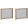 vidaXL Modul naslonjal 2 pcs Bela 80 x 6 x 61 cm Masiven les akacije