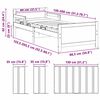 vidaXL Konstrukcija postelje Rjava 80 x 200 cm Masivno borovo les