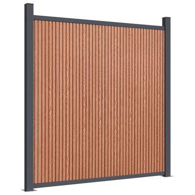 vidaXL Ograjni panel rjav 1391x186 cm WPC