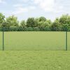 vidaXL Ograja s stebrom Zelena 0,8 x 100 m Jeklo in PVC