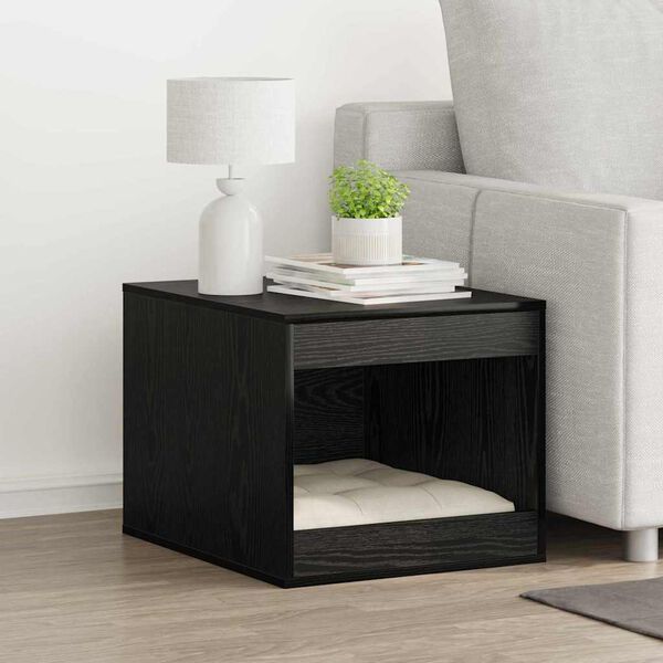 vidaXL Ograja za mačji WC Črna Orehovina 47 x 59 x 42 cm