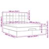 vidaXL Otomanski posteljni okvir z vzmetnico krem 180x200cm blago
