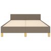 vidaXL Posteljni okvir brez vzmetnice taupe 120x190 cm blago