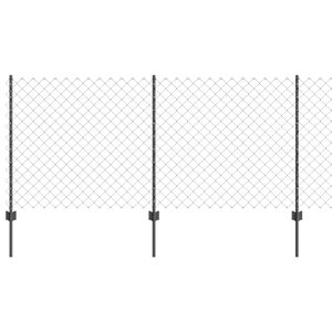 vidaXL Veriga Povezovalna Ograja s Stebrom 25 x 1 m (&Scaron; x V)