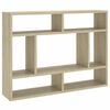 vidaXL Stenska polica sonoma hrast 75x16x55 cm inženirski les