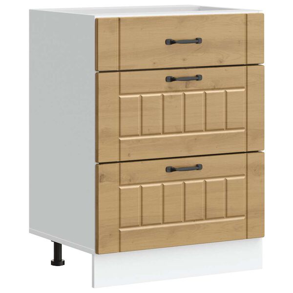 vidaXL Kuhinjska osnovna omarica Lucca artisan hrast inženirski les