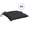 vidaXL Blazine za stole 4 kosi črne 40x40x7 cm oxford tkanina