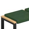 vidaXL Blazina za klop 2 pcs korduroy Temno zelena Globina 35 cm