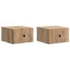 vidaXL Stenski nočni omarici 2 kos Artisan hrast 33 x 34,5 x 20 cm