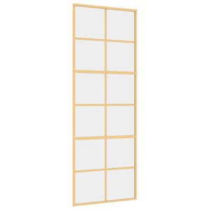 vidaXL Drsna vrata zlata 76x205 cm prozorno ESG steklo in aluminij