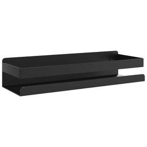 vidaXL Polica za prho mat črna 30x10x6 cm bru&scaron;eno nerjaveče jeklo 340