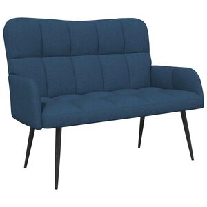 vidaXL Dvosečna zofa Modra 115 x 61 x 87 cm blago