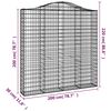 vidaXL Obokane gabion ko&scaron;are 9kosov 200x30x200/220 cm pocinkano železo