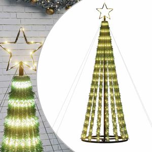 vidaXL LED božično drevo 275 LED tople bele 180 cm