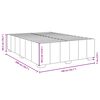 vidaXL Posteljni okvir brez vzmetnice temno siv 140x200 cm tkanina
