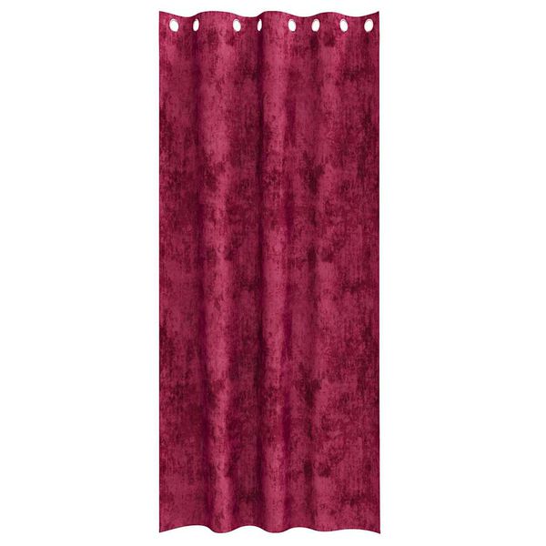 vidaXL Velvete zavese z zavesami 2 pcs vinsko rdeča 245 x 140 cm Žamet