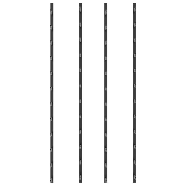 vidaXL Stenska stojala za vino za 72 steklenic 2 kosa črno železo