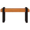 vidaXL Klop črna in rjava 110 cm pravo kozje usnje
