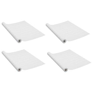 vidaXL Samolepilne folije za vrata 4 kosi bel les 210x90 cm PVC