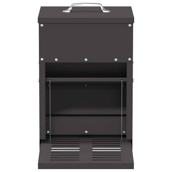 vidaXL Hranilka za pi&scaron;ke s pedali Črna 25 x 42 x 40 cm