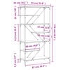 vidaXL Knjižna polica sonoma hrast 91x36x176 cm inž. les in jeklo