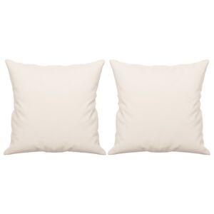 vidaXL Okrasna blazina 2 kosa bež 40x40 cm blago iz mikrovlaken