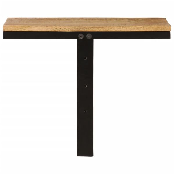 vidaXL Stenska polica 40x30x32 cm trden mangov les in železo