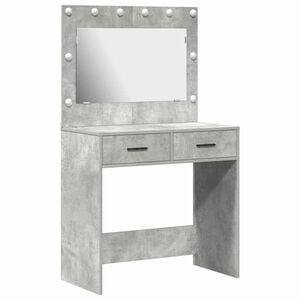 vidaXL Toaletna mizica s predalom Betonsko siva 78,5 x 41 x 135 cm