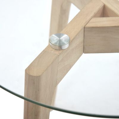 vidaXL Komplet stranskih mizic 2 kosa kaljeno steklo