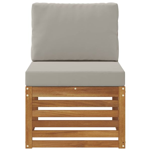 vidaXL Srednji zunanji kavč Masiven les akacije Naravna