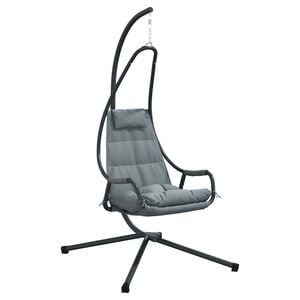 vidaXL Viseči stol v obliki jajca Antracit 94 x 107 x 196,5 cm Jeklo