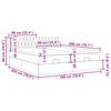 vidaXL Otomanski posteljni okvir z vzmetnicami krem 180x200 cm blago