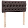 vidaXL Box spring postelja z vzmetnico temno rjava 120x190 cm blago