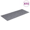 vidaXL Preproge za stopnice samolepilne 15 kosov 60 x 25 cm svetlo sive pravokotne