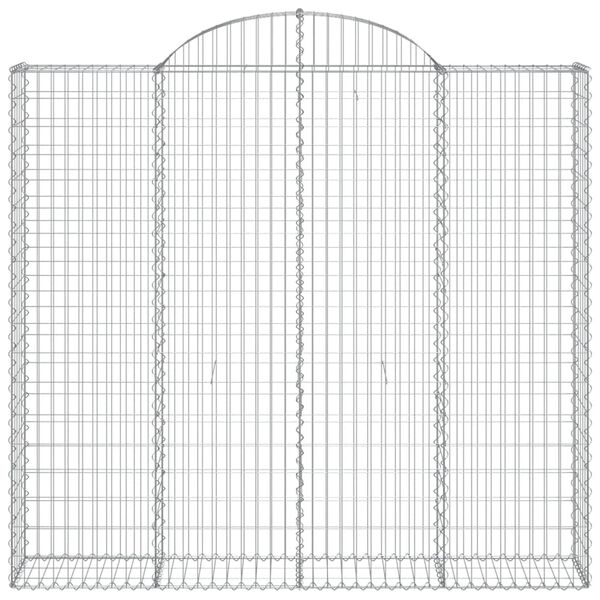 vidaXL Obokane gabion košare 10kosi 200x50x180/200 cm pocinkano železo