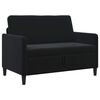 vidaXL Sofa s shrambo Črna 122 x 78 x 87 cm Poliester