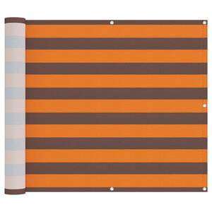 vidaXL Balconska mreža Oranžna in Rjava 100 x 800 cm Oxford tkanina