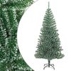 vidaXL Umetna novoletna jelka s snegom zelena 210 cm