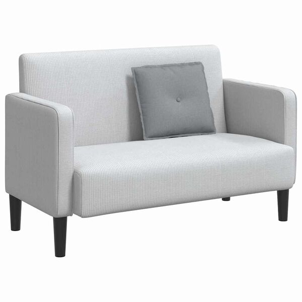 vidaXL Poglavni vzglavnik Svetlo siva 50 x 19 x 45 cm blago